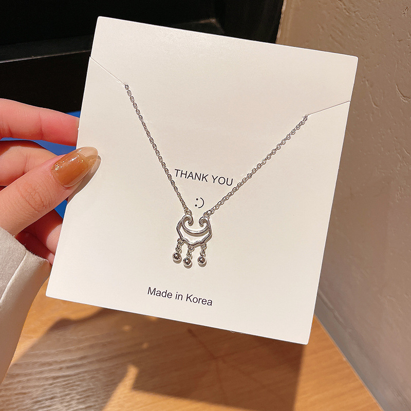 INS Popular Net Red Same Style Silver Safety Lock Titanium Steel Necklace 2021new Fashion Unique Design Clavicle Chain