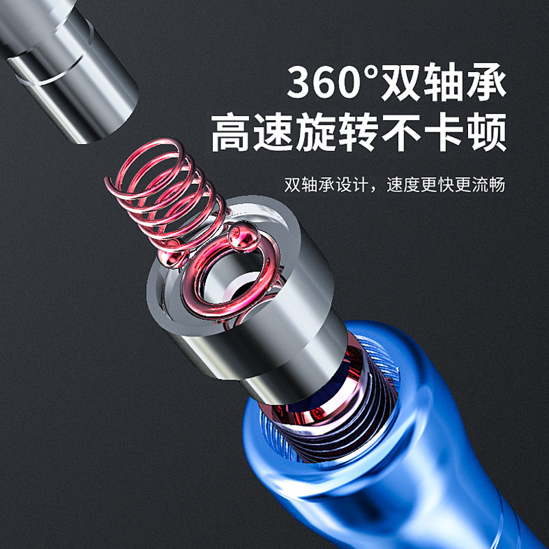 Self-Locking Steel Wire Jump Rope Adjustable Length Cross-Border Children Adult Physical Training Rope Senior High School Entrance Examination Students Rope Skipping with Bearings