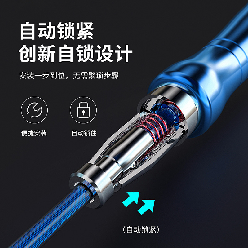 Self-Locking Steel Wire Jump Rope Adjustable Length Cross-Border Children Adult Physical Training Rope Senior High School Entrance Examination Students Rope Skipping with Bearings