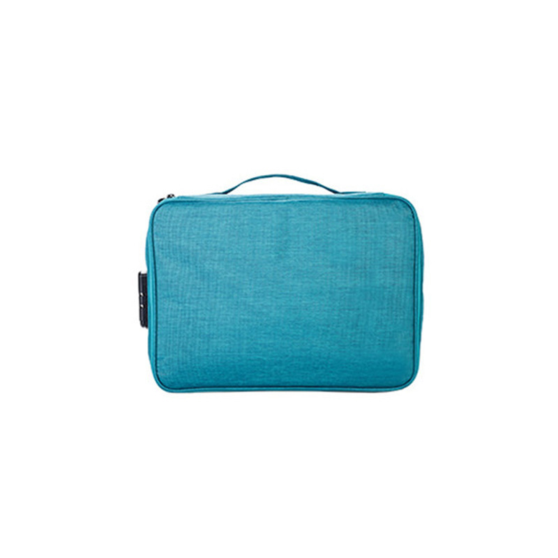 Large Capacity Double-Layer Password with Lock File Luggage Organizing Folders Certificate Bag Multi-Functional Credentials Storage Bag