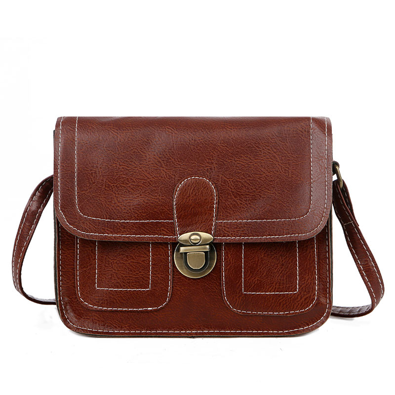 Factory Wholesale 2021 Spring New Shoulder Bag Metal Lock Catch Small Square Bag Solid Color Fresh Sweet Messenger Bag
