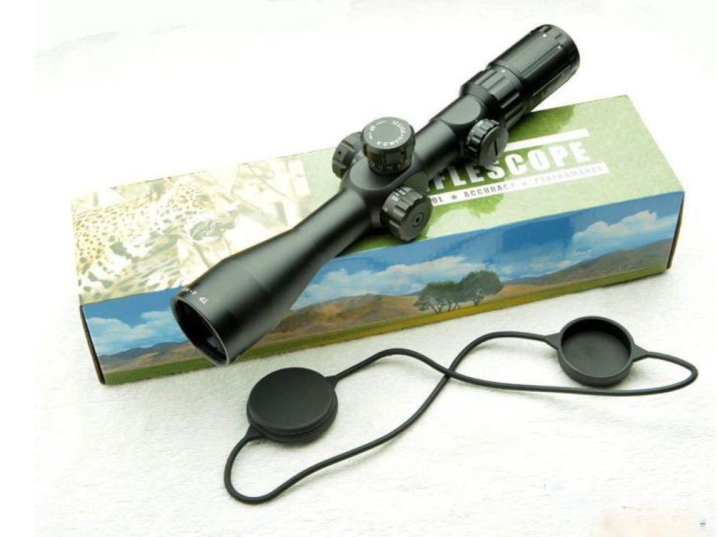 Cheetah TP4-14X44 LEBO with a lock in front of the target