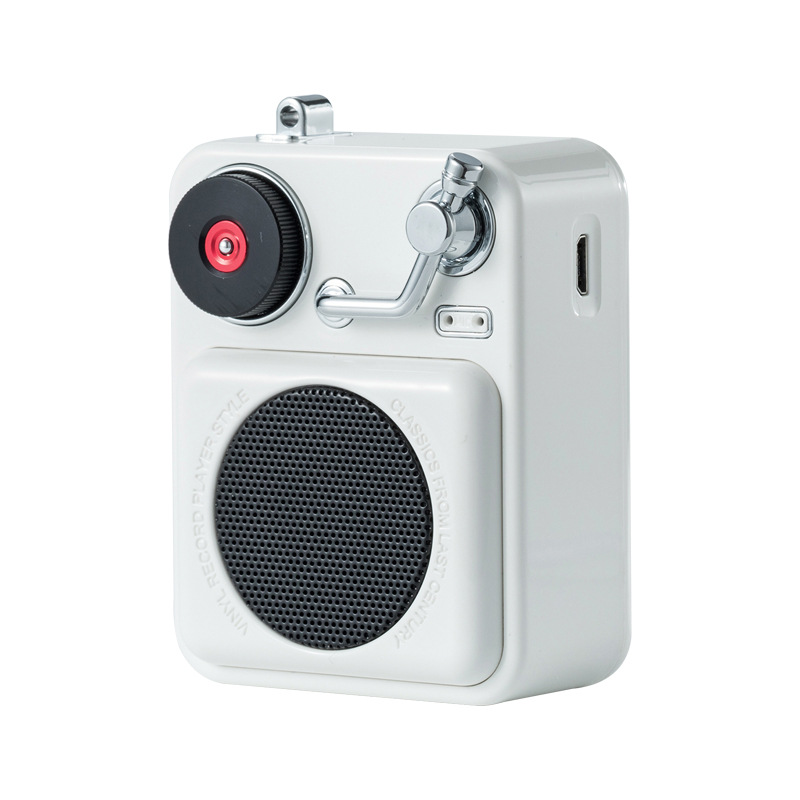 Retro Mini CD Speaker USB Charging Bluetooth Audio Indoor Outdoor Subwoofer Portable Wireless Lock and Load Spray