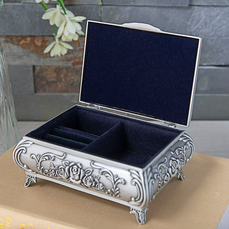 Nordic Light Luxury Creative Ins Style Vintage Jewelry Ear Stud Necklace Ring Jewelry Box High-End Storage Box with Lock