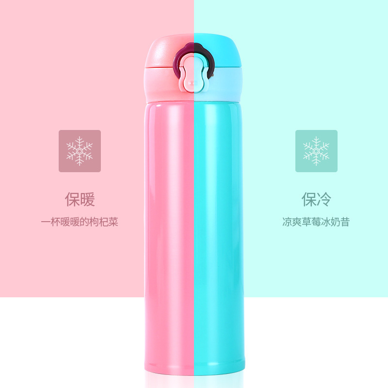 304 Stainless Steel Bullet Cup Simple Children&#039;s Thermos Mug Advertising Tumbler Gift Cup Car Lock Water Cup