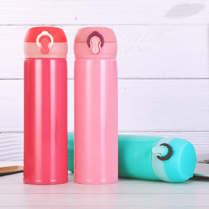 304 Stainless Steel Bullet Cup Simple Children&#039;s Thermos Mug Advertising Tumbler Gift Cup Car Lock Water Cup