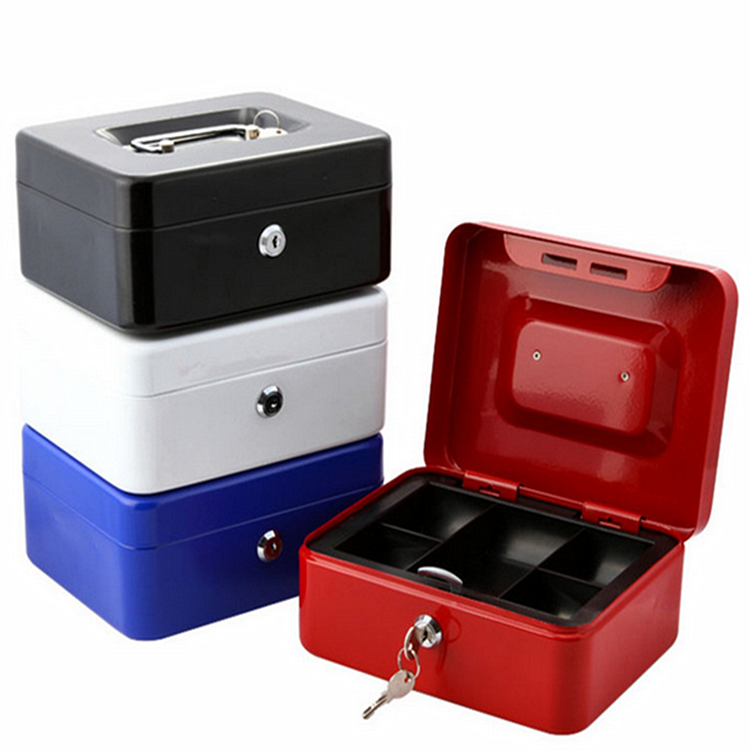 15*12*8cm Small Number Key Portable Money Box Metal Money Box Safe with Lock Change Savings Box