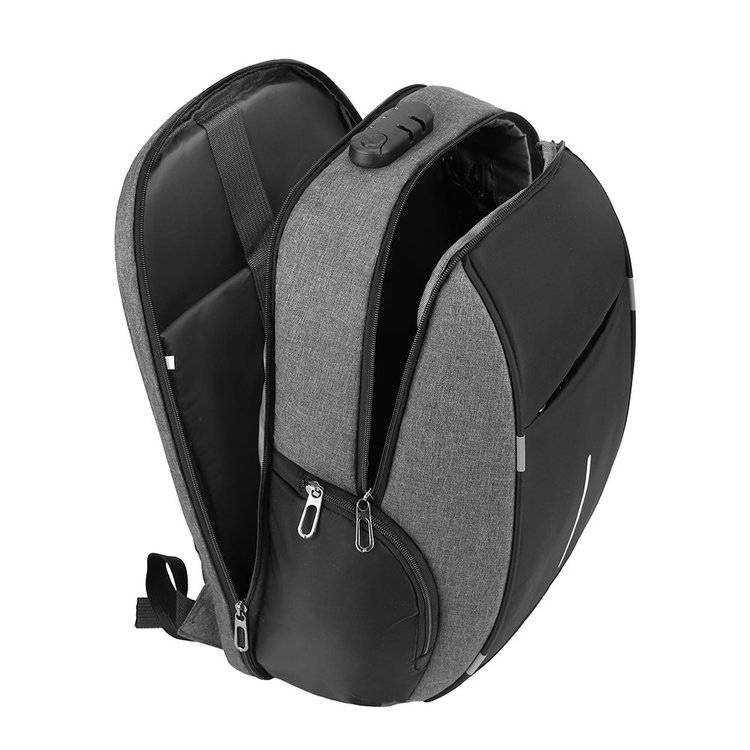Cross-Border Shoulder Creative Style Backpack Women&#039;s Bag Men&#039;s Backpack Computer Bag USB Schoolbag Password Lock Anti-Theft Package