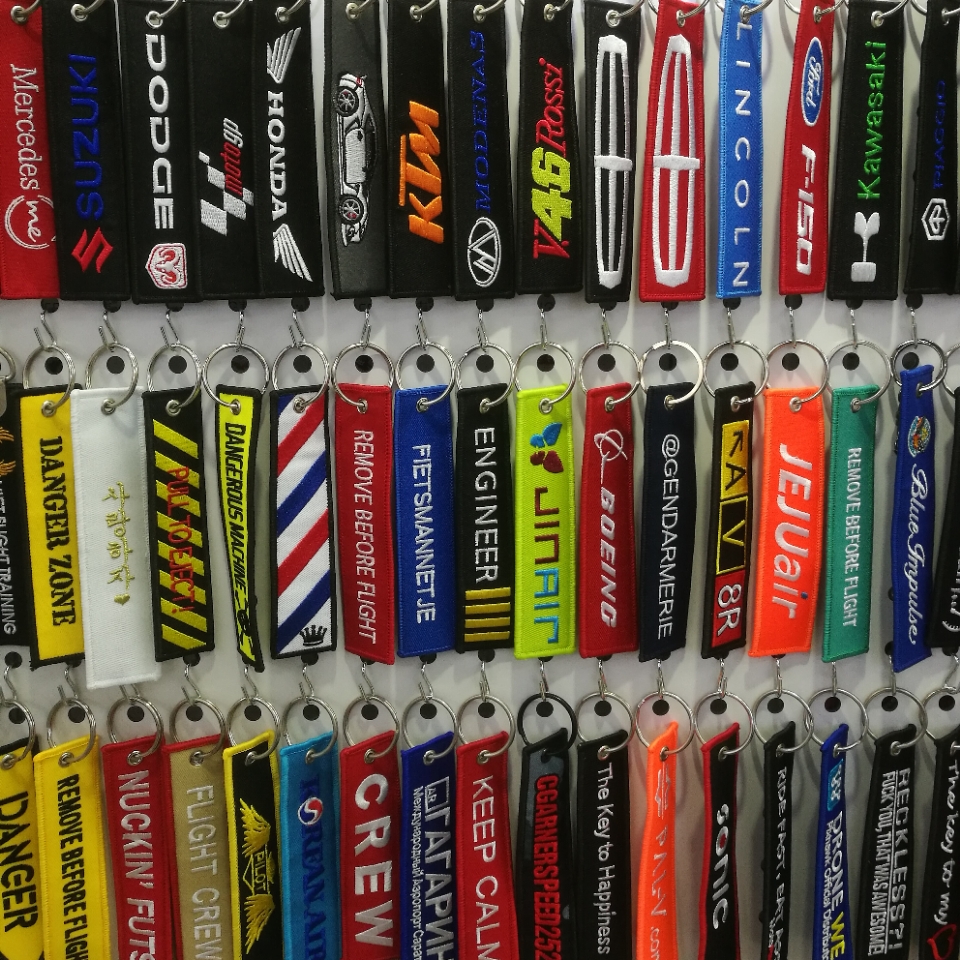 Designs key chain lock edge twill double-reverse-luggage tag car motorcycle racing cloth rubber pendant