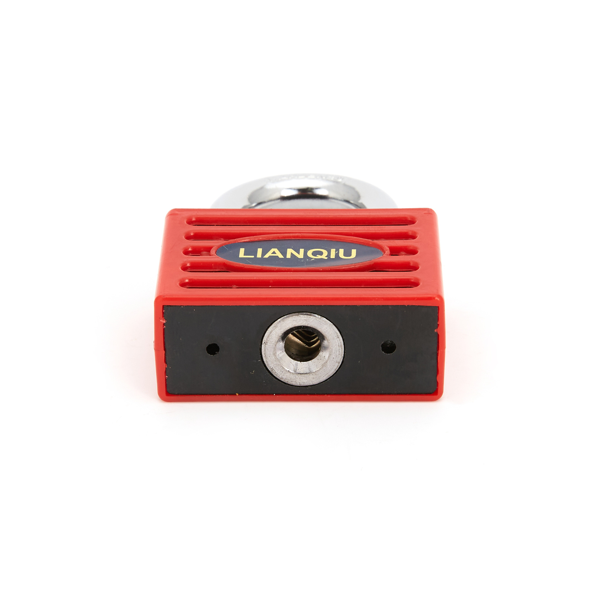 Silver Set Plastic Square Steering Lock Iron Padlock Open Key Outdoor Lock Factory Wholesale Suction Card Direct Wholesale