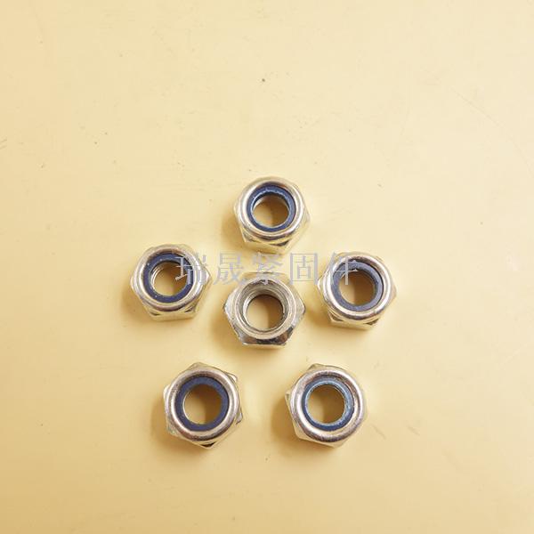 Stainless steel locknut 304 stainless steel locknut skid proof nut nylon self-locking nut m4-m64