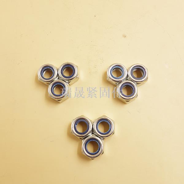 Stainless steel locknut 304 stainless steel locknut skid proof nut nylon self-locking nut m4-m64