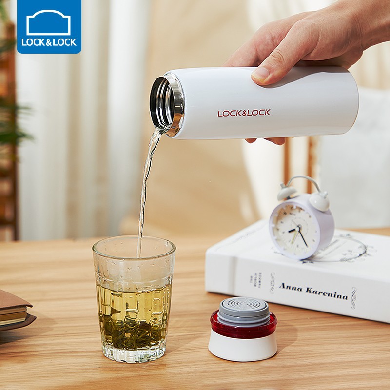 Lock Vacuum Cup Lhc4131 Tea Cup Business Gift Lettering Cup Men and Women 450ml Traveling Mug Water Glass