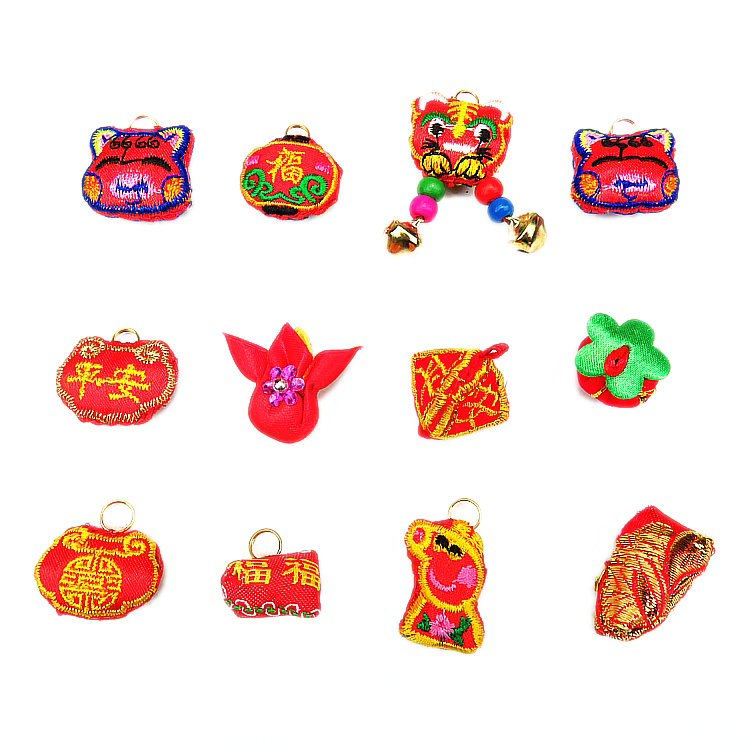 Dragon Boat Festival Colorful Rope Bracelet Pendant Accessories Children&#039;s Argy Wormwood Small Sachet Perfume Bag Tiger Head Longevity Lock Accessories Pendant