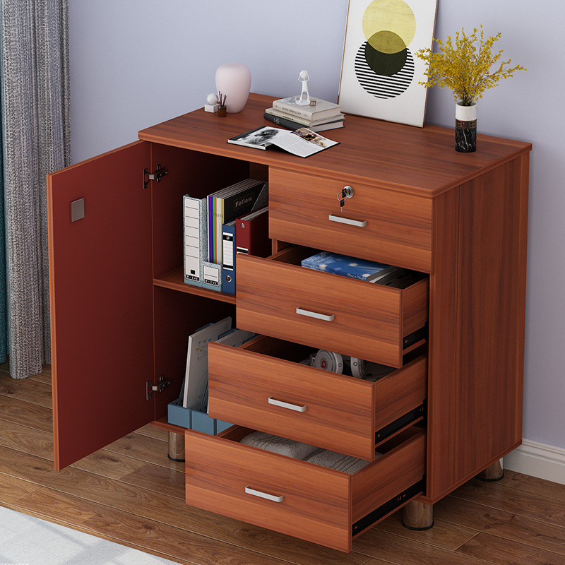 Bedside Table Simple Modern Storage Chest of Drawers Locker Table Storage Rack with Lock Bedroom Small Bedside Cabinet