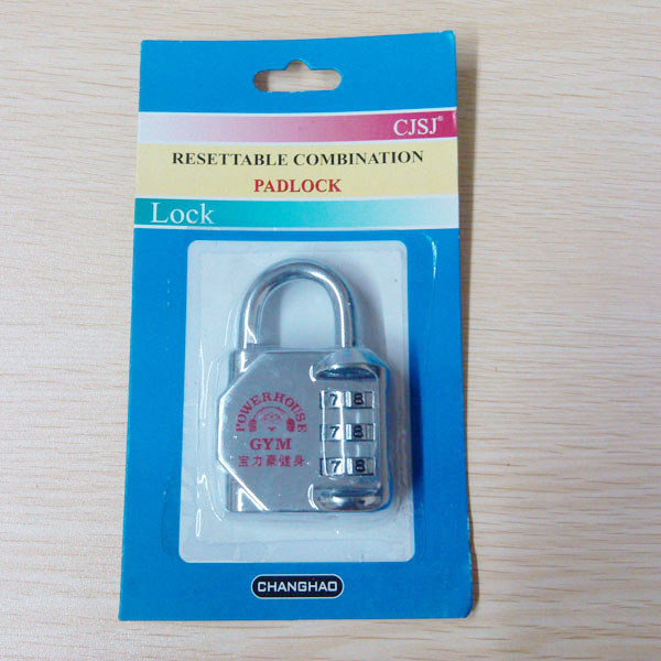 Production Gym Wardrobe Lock Large 40mm Three-Digit Padlock Padlock with Password Required