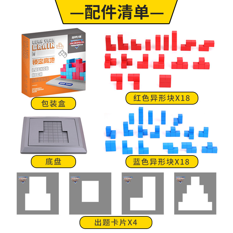 The Strongest Brain Burning Bar Lock Highland Early Education Intellectual Power Development Building Blocks Thinking Training Toys Program Same Style