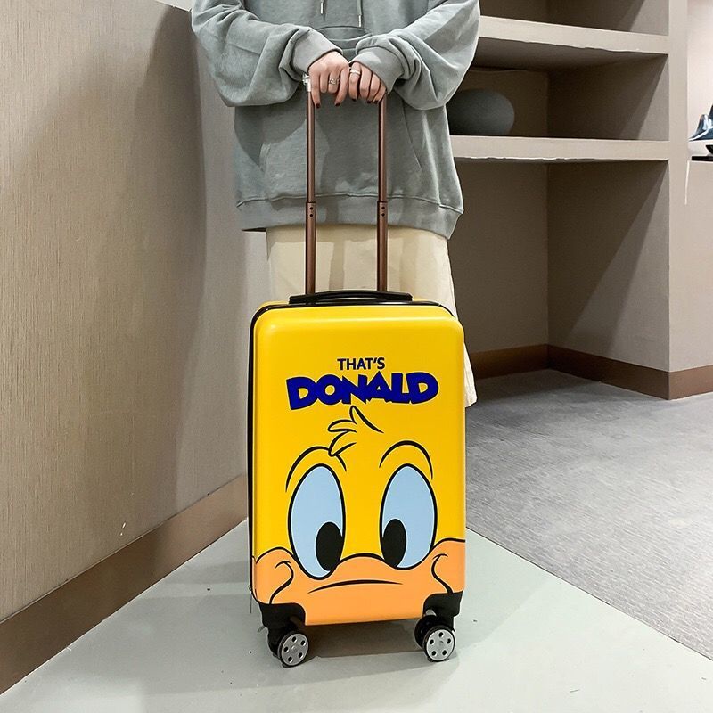 20-Inch Trolley Case Cute Little Duck Children&#039;s Suitcase Boarding Bag Universal Wheel Password Lock Children Trolley Case