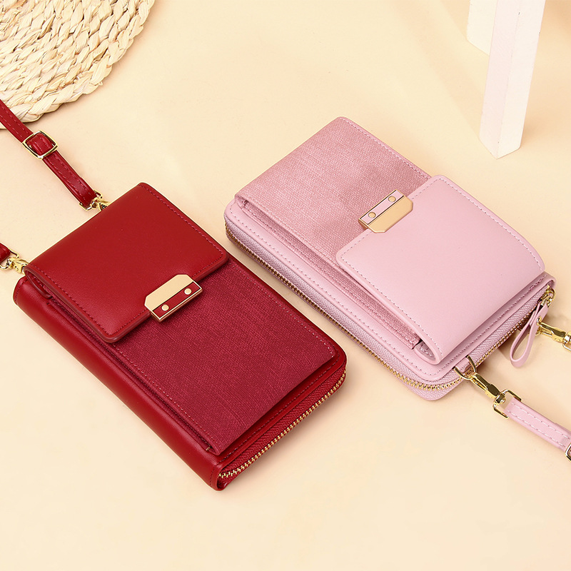 2021 New Women&#039;s Bag Mobile Phone Bag Fashion Simple Women&#039;s Shoulder Bag Messenger Bag Korean Lock Latch Small Square Bag