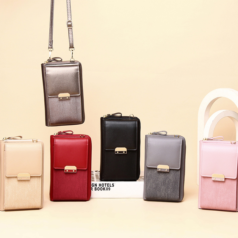 2021 New Women&#039;s Bag Mobile Phone Bag Fashion Simple Women&#039;s Shoulder Bag Messenger Bag Korean Lock Latch Small Square Bag