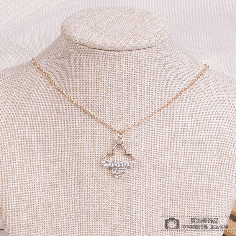 Net red tide wind lock ins silver design necklace simple joker sen department short clavicle chain