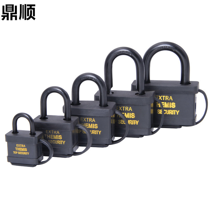 Manufacturer direct shot shell lock waterproof lock black paint the lock beam anti - theft anti - pry blade square padlock lock cabinet lock