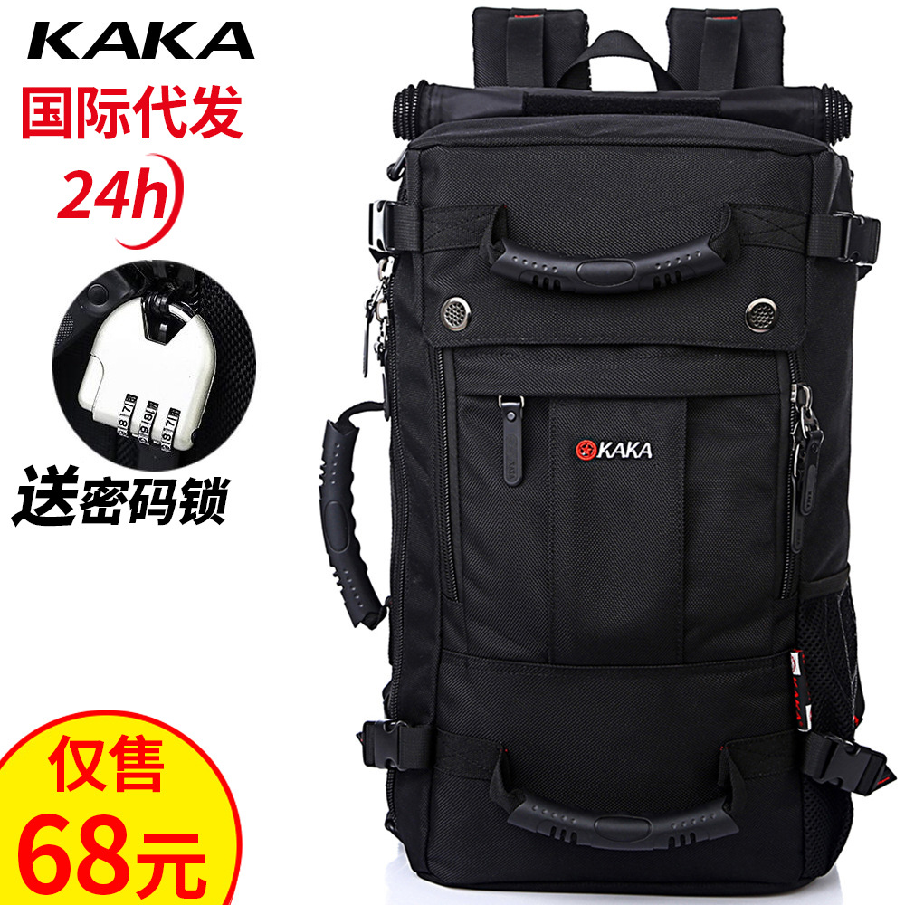 New LargeCapacity Backpack Men&#039;s Travel Bag Casual Backpack ThreePurpose Student Computer with Lock Waterproof Backpack