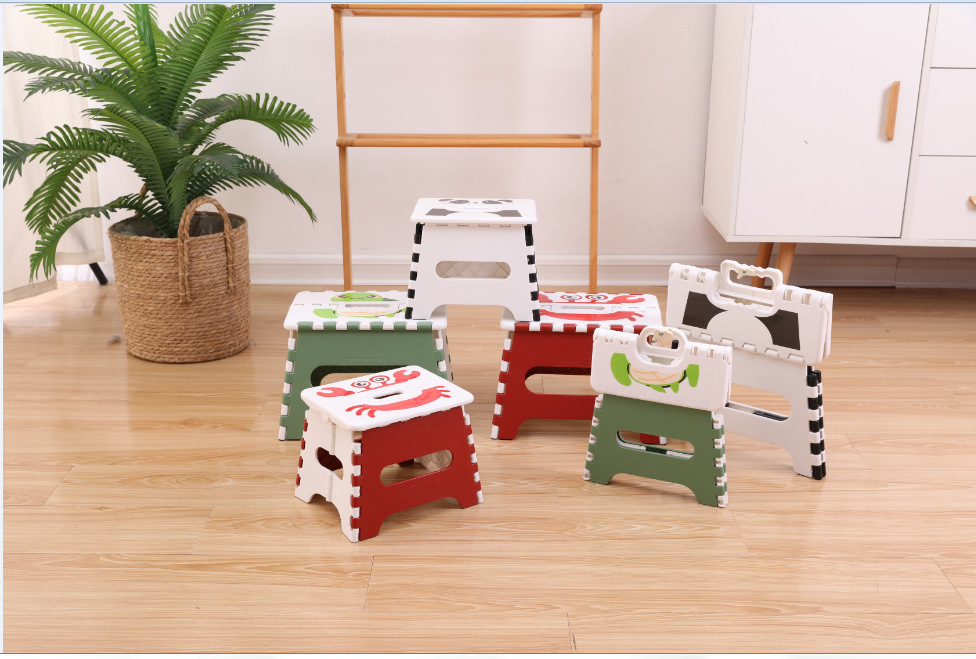 Medium Size 22cm Sitting Height Colorful Folding Stool Stool Surface Comes with Patent Safety Lock
