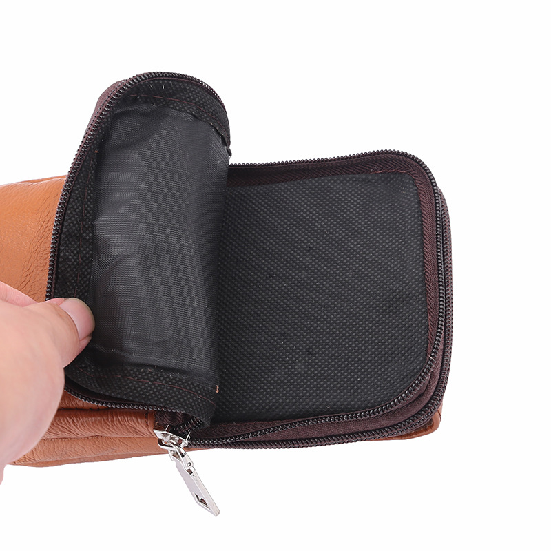 Mortise Lock Retro Men&#039;s Mobile Phone Bag 2021 New Fashion Coin Purse Leather One-Shoulder Crossbody Bag Factory Wholesale