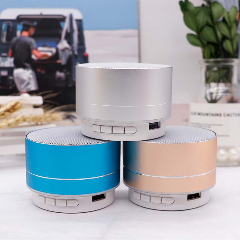 A10 Metal Bluetooth Audio Mobile Phone Computer Laptop Subwoofer Mini Lock and Load Spray Wireless Mini Card Speaker