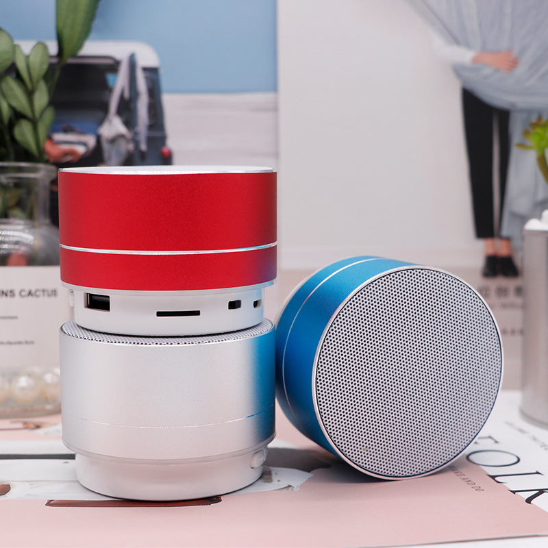 A10 Metal Bluetooth Audio Mobile Phone Computer Laptop Subwoofer Mini Lock and Load Spray Wireless Mini Card Speaker