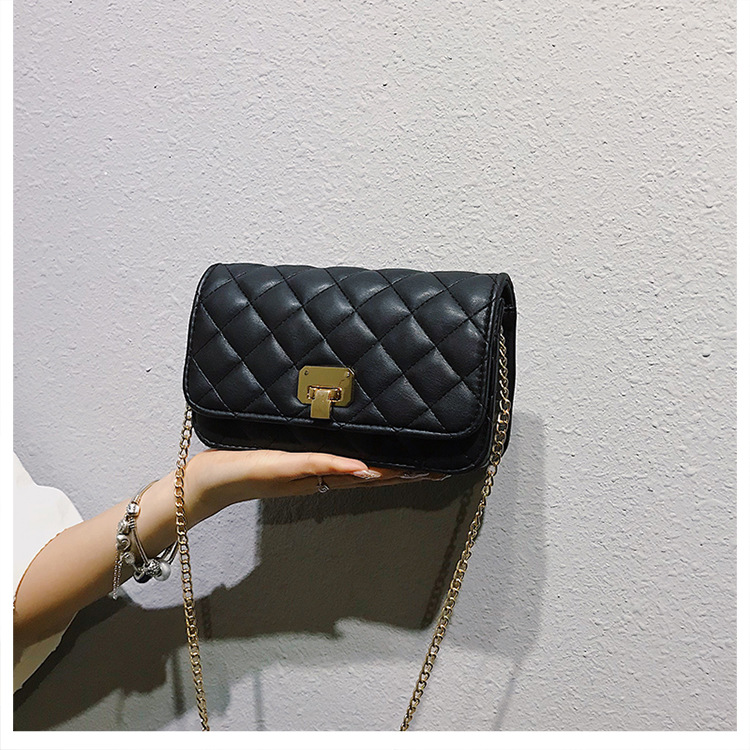 Women&#039;s Bag 2021 New Fashion Diamond Chanel&#039;s Style Shoulder Crossbody Bag Versatile High Quality Chain Bag Lock Small Square Bag