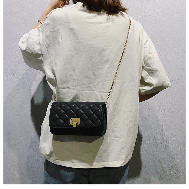 Women&#039;s Bag 2021 New Fashion Diamond Chanel&#039;s Style Shoulder Crossbody Bag Versatile High Quality Chain Bag Lock Small Square Bag