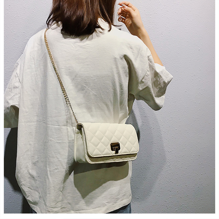 Women&#039;s Bag 2021 New Fashion Diamond Chanel&#039;s Style Shoulder Crossbody Bag Versatile High Quality Chain Bag Lock Small Square Bag