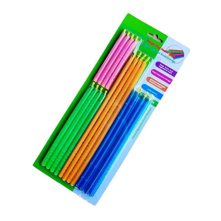 16 PCs Blister Packaging Food Plastic Sealing Rods Bags Sealing Tea Sealing Clip Food Preservation Locking Bar
