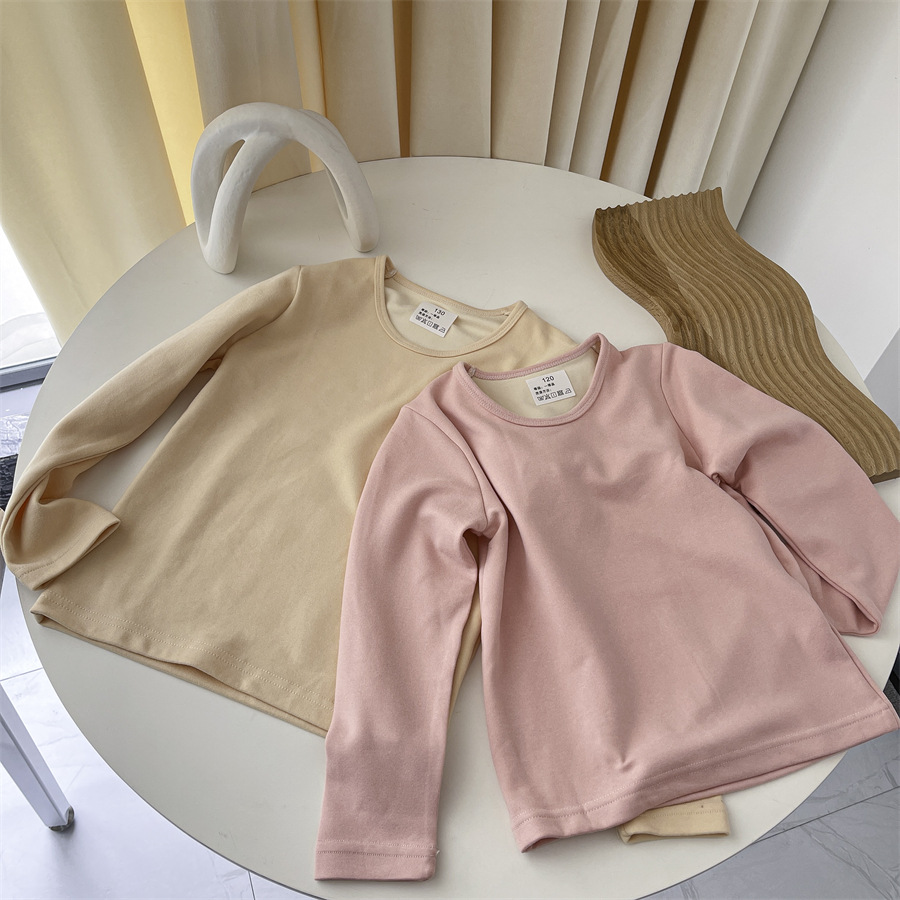 Caidikela Cashmere Protein Heating Children&#039;s Suit Constant Temperature Lock Thermal Insulation Within Boys &#039;And Girls&#039; Pajamas Long John