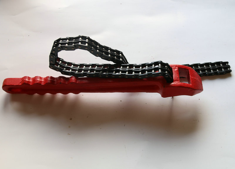 12-Inch Double Row Chain Oil Filter Wrench Machine Repair Auto Repair Adjustable Medium Work Chain Style Wrench Supply