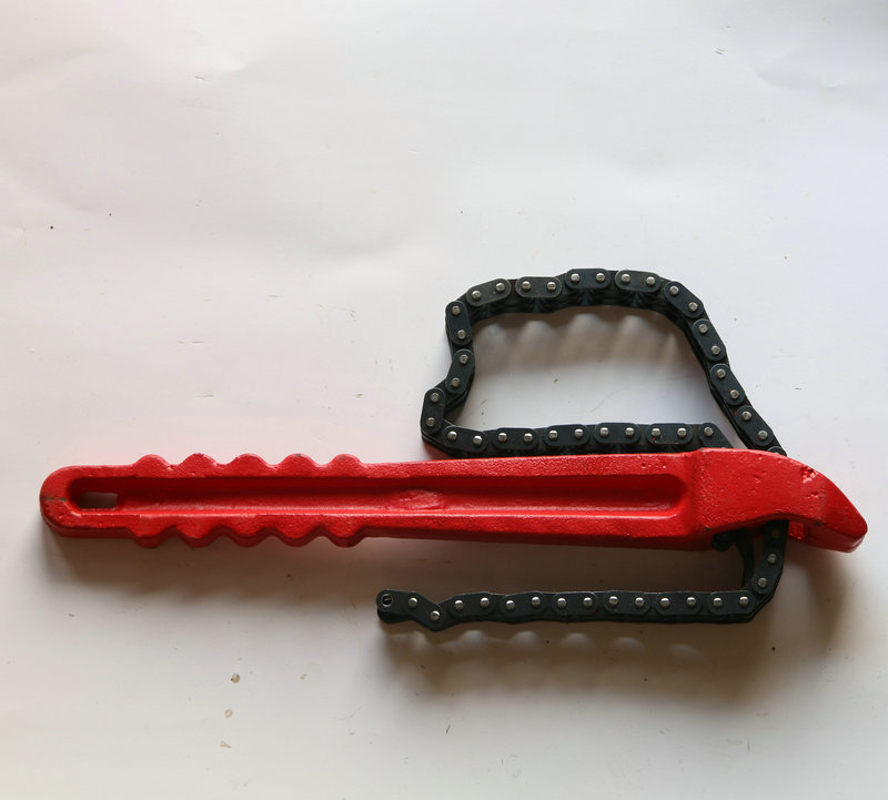12-Inch Double Row Chain Oil Filter Wrench Machine Repair Auto Repair Adjustable Medium Work Chain Style Wrench Supply