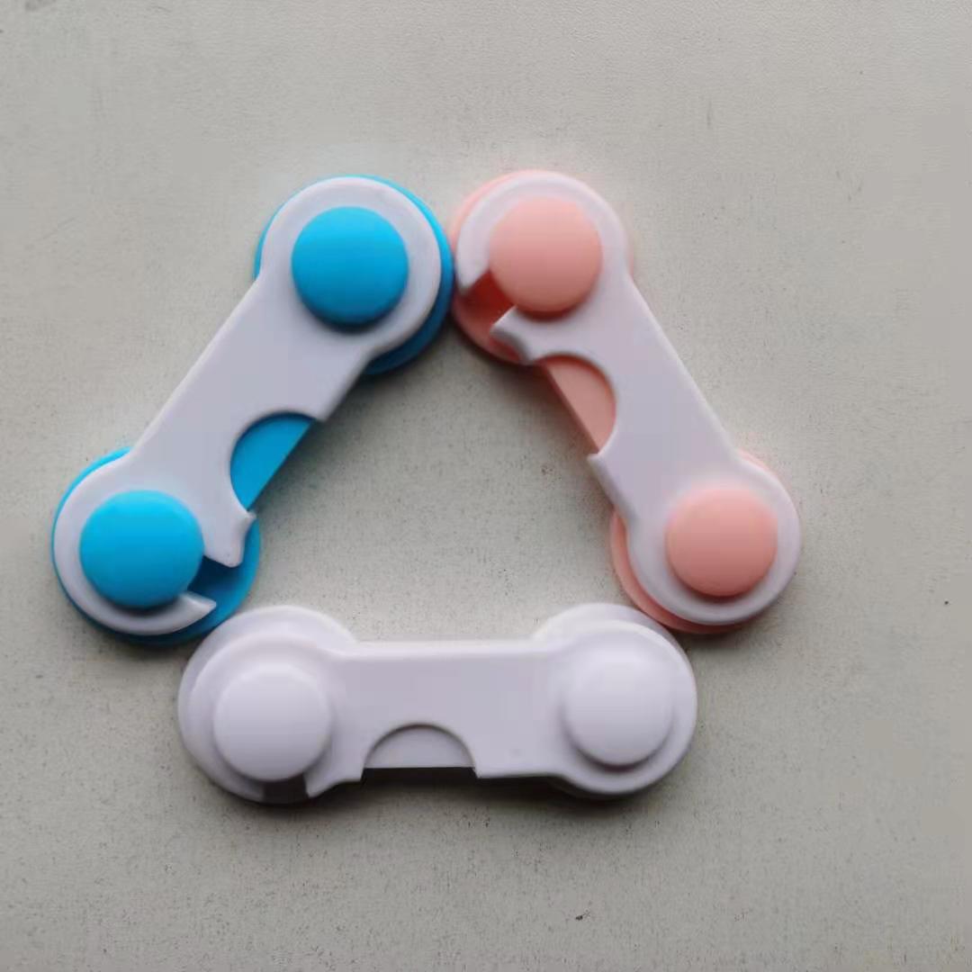 Hot Sale Children&#039;s Multi-Functional Safety Lock Cabinet Door Protection Lock Anti-Clamp Hand Pair Unlocking Short Lock Factory Direct Supply