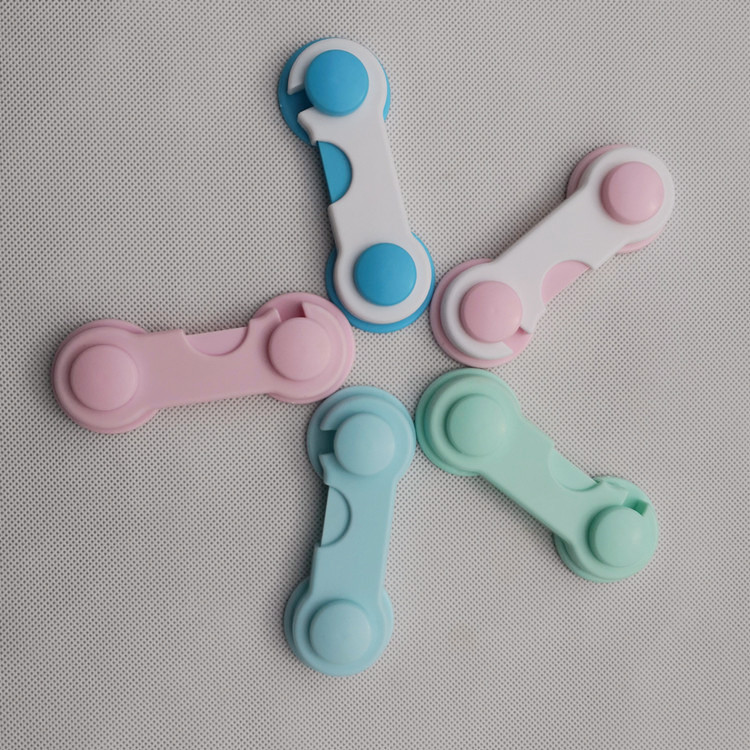 Hot Sale Children&#039;s Multi-Functional Safety Lock Cabinet Door Protection Lock Anti-Clamp Hand Pair Unlocking Short Lock Factory Direct Supply
