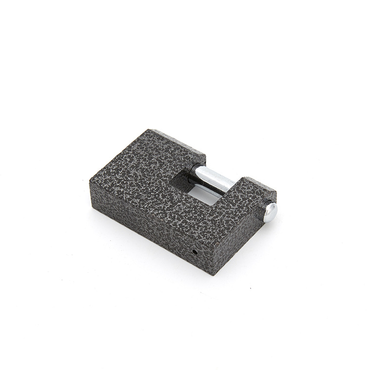 Lock Padlock Iron Padlock Door Lock Rectangular Lock Plastic Spray Rectangular Lock Black Rectangular Lock Anti-Pry Lock