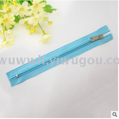 5# nylon closed-mouth bright silver tooth code with door access control zipper multi-color custom case bag zip lock.