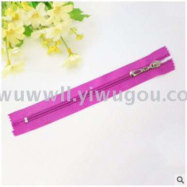 5# nylon closed-mouth bright silver tooth code with door access control zipper multi-color custom case bag zip lock.