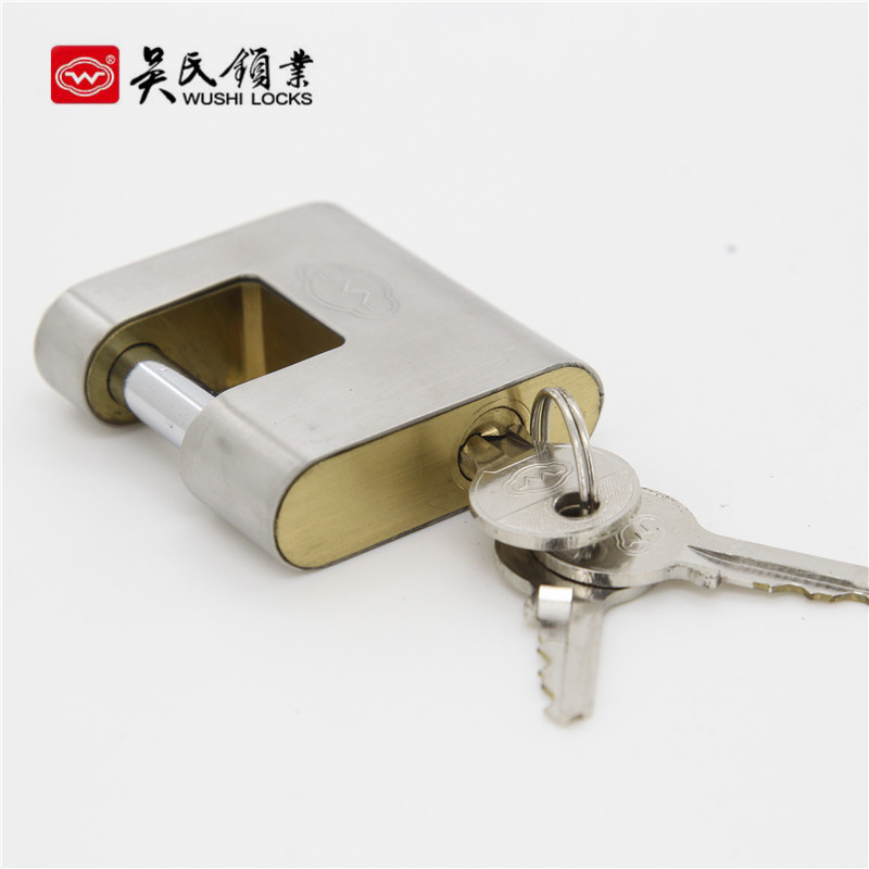Stainless Steel Full Cover Shell Rectangular Lock Cross-Opening Rectangular Lock Cover Shell Lock Anti-Theft Door Lock Padlock