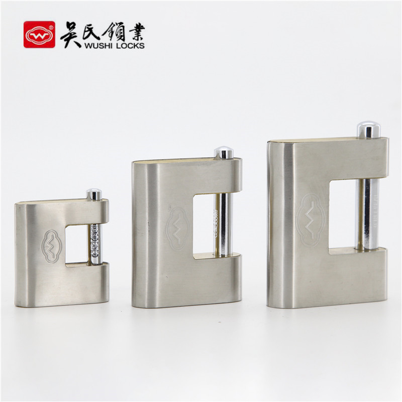 Stainless Steel Full Cover Shell Rectangular Lock Cross-Opening Rectangular Lock Cover Shell Lock Anti-Theft Door Lock Padlock