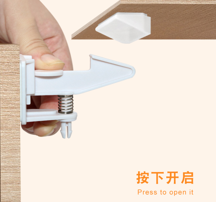Children&#039;s Safety Lock Drawer Buckle Anti-Baby Hair Clip Hand Cabinet Sliding Door Lock Baby Protection Refrigerator Lock