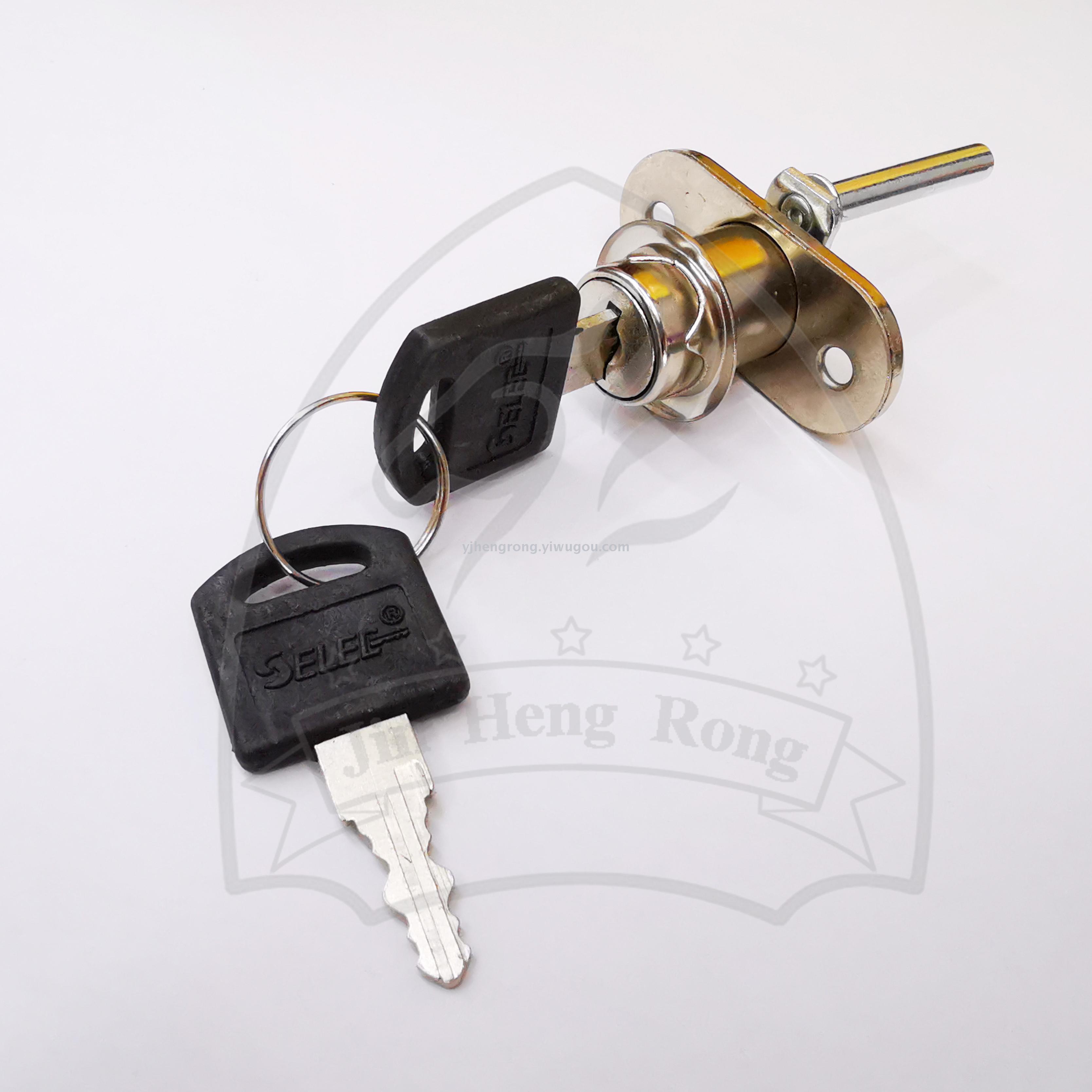 Drawer lock desk lock combination Lock one lock three Triple side wooden high quality computer desk household Cabinet door lock