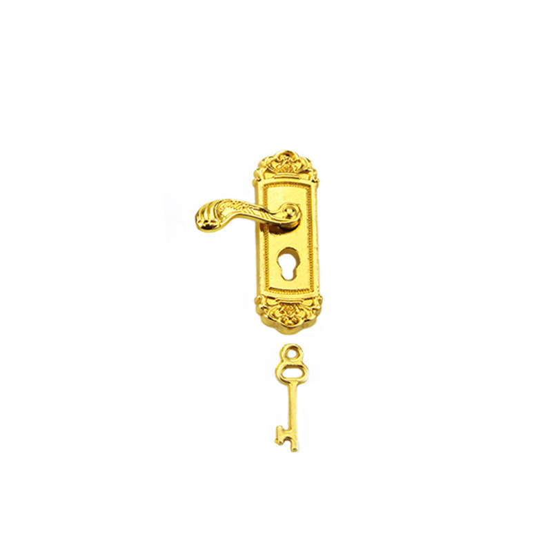 1:12 Miniature Candy Toy Scene Model Ob11 Dollhouse Accessories Mini Decoration Retro Pattern Door Lock B166