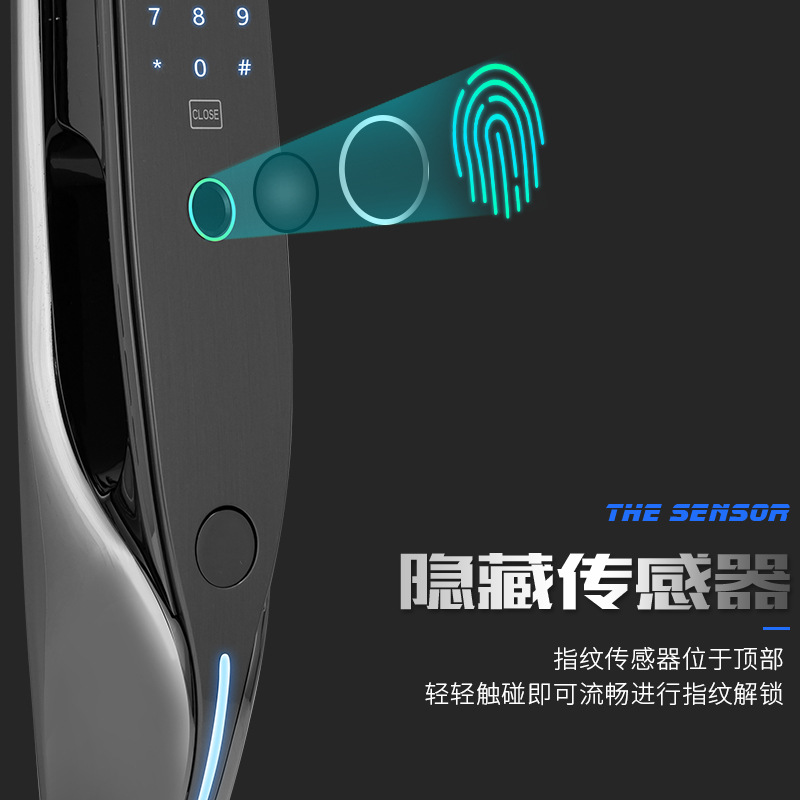 Lanjun Warwolf II Fingerprint Lock Automatic Password Smart Home Electronic Household Anti-Theft Door Lock Factory Wholesale