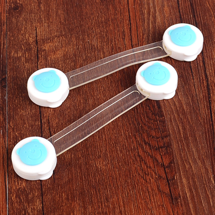 Cute Cartoon Bear Head Children&#039;s Safety Lock Cabinet Door Drawer Lock Baby Safety Lengthened Cabinet Lock